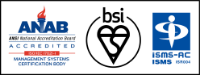 ANAB・BSI・ISMSの認証マーク